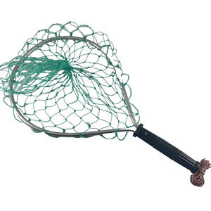 Aluminum Fishing Net Green Nylon Mesh 12" Hoop Short Handle